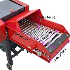 Auto Feed Hay Crusher 220V Straw Corn Cutter Pulverizer 6 Blade with Conveyor