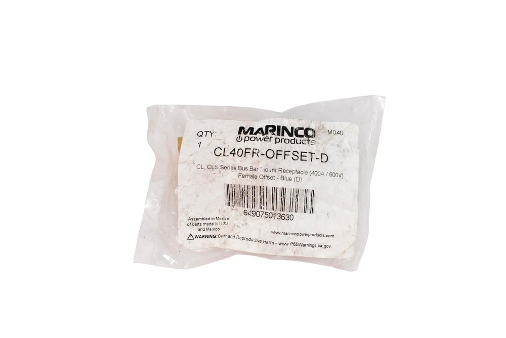 Marinco CL40FR-OFFSET-D Terminal Block Accessories Blue Copper Crimp-On