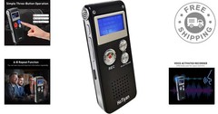 Compact 8GB Digital Recorder with A-B Repeat & Variable Speed Playback Features