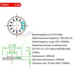4Ω/8Ω 0.25W-3W/Miniature Speaker Stereo Woofer Loudspeaker Trumpet Various Sizes