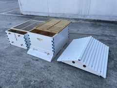7PCS Automatic Honey Beehive Frames + White Painted Beehive House wooden Box New