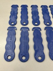 Lot of 10 KLEVER KUTTER KCJ-1B Safety Box Cutters Blue Safety Utility Cutters