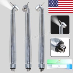 LED Dental Surgical Handpiece 45° Angle 4 Hole Midwest Rear Exhaust Impact Air