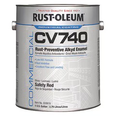 Rust-Oleum 255615 Interior/Exterior Paint, Glossy, Oil Base, Safety Red, 1 Gal