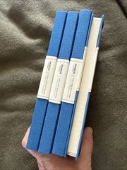 4 – Shinola Detroit Ruled Hard Linen Journals – Blue – Unused – Advert Logo