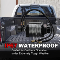 Heavy-Duty Hydraulic Winch 20,000lbs – 1/2″X78Ft Steel Cable, BMR100 Motor