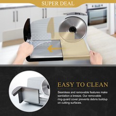 7.5″ Blade 150W Commercial Meat Slicer Electric Deli Slice Veggie Cutter Kitchen