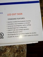 Royal Pacific RXL5GW LED Exit Sign, White with Green Letters#au