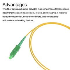 Fiber Optic Patch Cable 3.3Ft Single-Mode Simplex LSZH LC/UPC to SC/APC