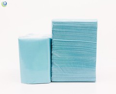 DISPOSABLE PATIENT BIBS FLUID RESISTANT DENTAL SURGICAL MEDICAL BLUE 500/BOX