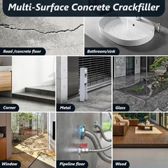 Concrete Crack Filler,5 LB High Elasticity Cement Crack Filler,Self-Leveling Qui