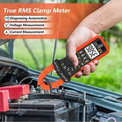 Digital TRMS Clamp Meter 600V AC/DC 400A 40MΩ 26mm 4000C Data Hold Backlight