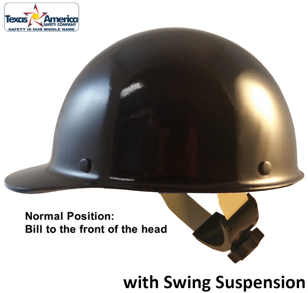 MSA Skullgard Cap Style with Swing Suspension – Custom Black