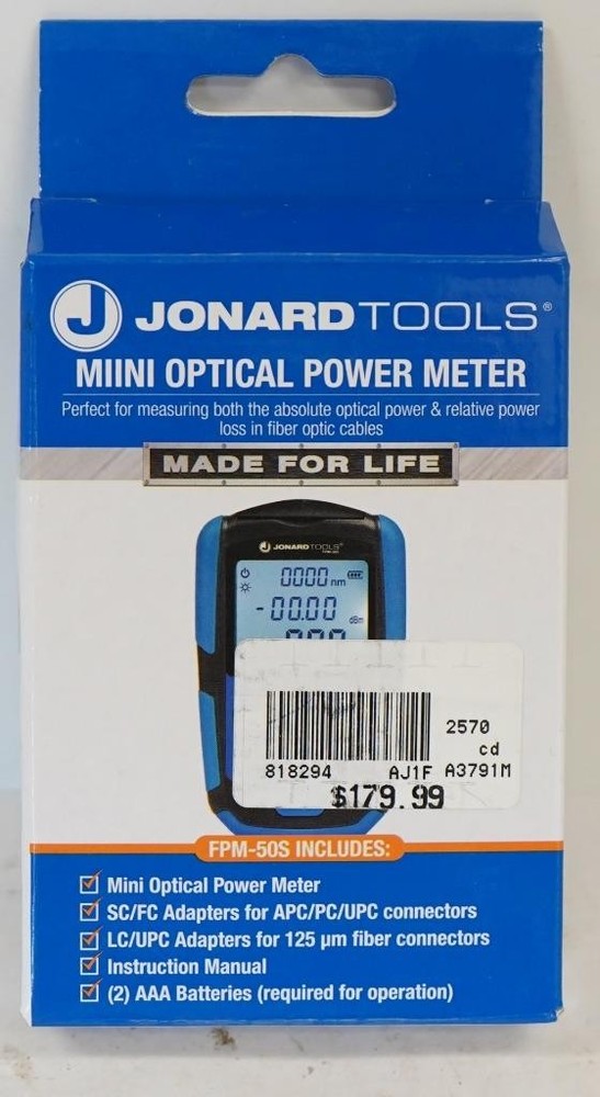 NEW – Jonard Tools FPM-5r0S Mini Optical Power Meter