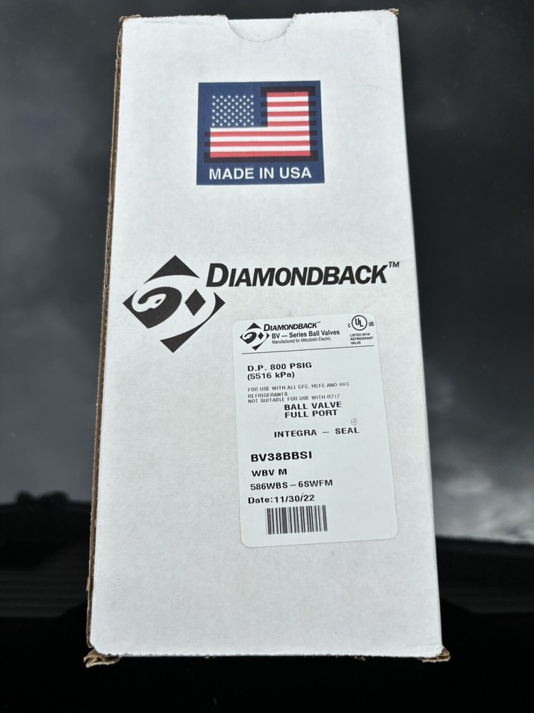 DiamondBack BV38BBSI Series Ball Valve Full Port 3/8-inch SWEAT Made in USA