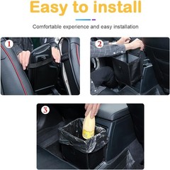 Foldable Car Trash Bin, Oxford Cloth Hanging Garbage Bag Organizer Size: Large