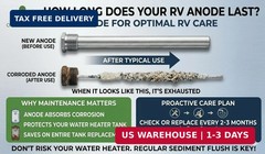 Oneness 369 RV Water Heater Anode Rod 2-Pack, 2 Years Warranty – 9.25″ x 3/4″ NP
