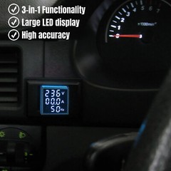 Lots of AC 60-500V 0-100A 22mm 3in1 Voltmeter Ammeter LED Digital Volt/AMP Meter