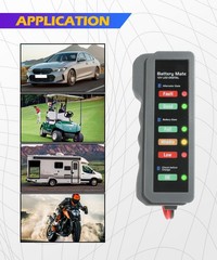 12V Car Battery Tester Automotive Battery Alternator Tester with LED Indicator
