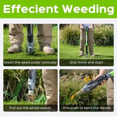 Weed Puller Tool, 21V Powerful Garden Tools Electric Weeding Tool with 2.0Ah …