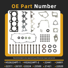 Head Gasket Set Bolts for Hyundai Accent Kia Rio 1.6L 2006-2011 HS26224PT-1 68Pc
