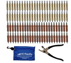 50 Each C1/8 and C3/16 Cleco Fasteners with Cleco Pliers & Pouch…