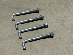 Sandbaggy 1″ x 12″ Threaded Concrete Anchor L-Bolts – Hot Dipped Galvanized