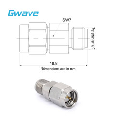 SMA Male to SMA Female Adapter, DC – 26.5GHz