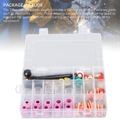 81Pcs Set TIG Welding Torch Kit Gas Lens Type 10 Glass Cup Accessories Tools♡