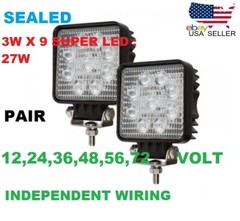 FORKLIFT WORK LIGHT 12 TO 80 VOLTS SEALED ELECTRIC FORKLIFT SIZE 4X4″ VHY045