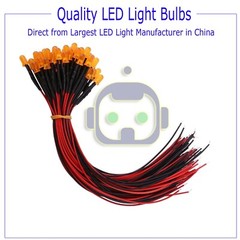 1.8mm 3mm 5mm 10 Pre Wired LED Cabled DC9-12V Diffused Lights Emitting Diodes