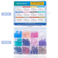 BENECREAT 144PCS 0.5 Inch 12 Different Gauge Blunt Tip Inch-12 Size