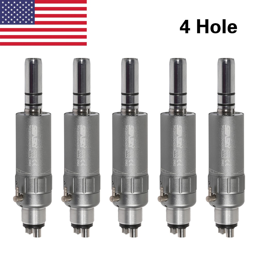 1-5 NSK Style Dental Air Motor 4 Hole Handpiece E-type 4holes Slow Low Speed led