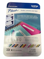 3 Pack Brother P-Touch TZE12313PK 1/2″ Labels 2 Black On White, 1 Black On Clear