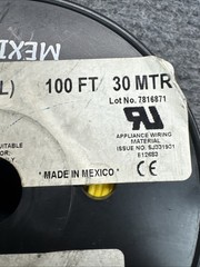 100 Feet Belden CDT Hookup Wire Yellow #16 TFE Stranded Silver Coated High Temp