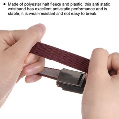 Anti Static Wrist Strap ESD Antistatic Cordless with Spare Bracelet Wine Red