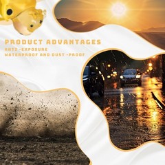 Glow in The Dark Tire Valve Caps, 4 PCS Yellow Car Accessories f Color: yellow