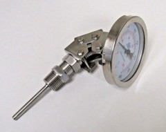 New PRM 32-400F/ 0-200C Temperature Gauge 3″ 304 SS Case ½” NPT Back Multi-angle