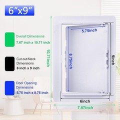 Plumbing Access Panel Drywall Ceiling Plastic Wall Removable Hinged 6×9 Inch
