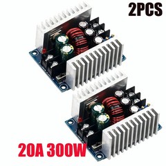 2PCS DC-DC Converter 20A 300W Buck Boost Step Down Adjustable Power Charger