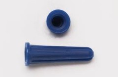 10-12 X 1″ BLUE CONICAL PLASTIC WALL ANCHORS, 2500pcs, Made in USA