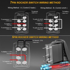 Custom Rocker Toggle Switch Panel ON OFF 2/3Way 12V 24V for UTV Car Truck Marine