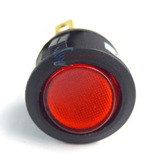 5 Pieces Red LED Round Rocker Switch 12 Volt 3 Prong Car SPST Toggle Switch New