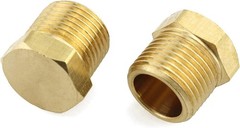 2Pcs 3/8″ Male NPT Brass Hex Head Pipe Plug Threaded Fitting Coupler Adapter
