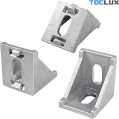 10 Sets Silver 3030 Aluminum Extrusion Corner Bracket Kit – 10pcs Corner Brac…