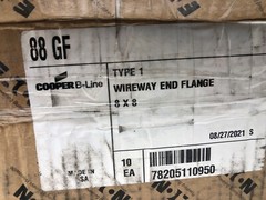 LOT OF 10 B-Line Systems Inc. 88 GF 8″ x 8″ Wireway End Flange with Screw Kit