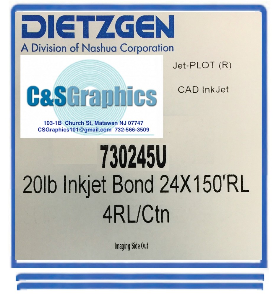 4 Rolls 24” X 150′ 20LB Bond Plotter Paper Canon IPF
