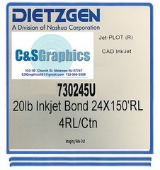 4 Rolls 24” X 150′ 20LB Bond Plotter Paper Canon IPF