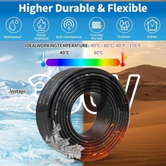 18 Gauge 4 Conductor Shielded Wire 50FT, UL2464 18 AWG 4 Shielded Cable Tinned C