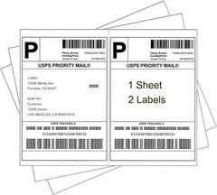 50x 8.5×5.5 Half Sheet Shipping Labels Adhesive Mailing Stickers – Laser Ink Jet